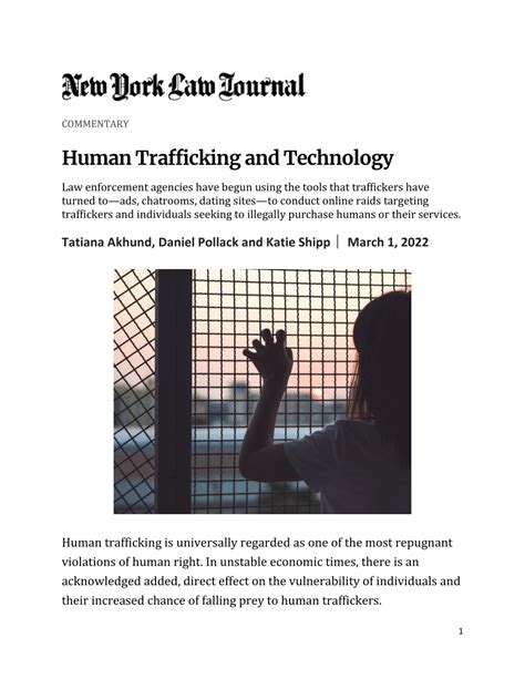 human trafficking and technology